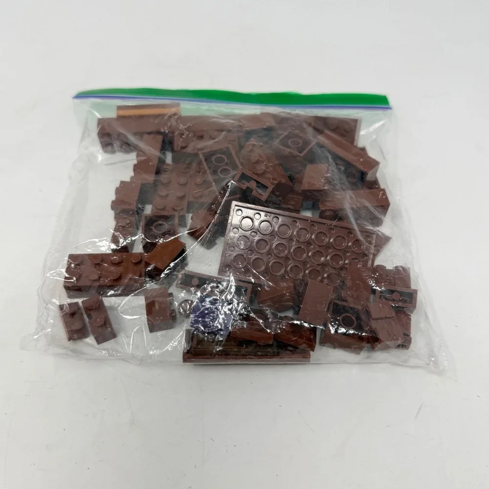 LEGO Mixed Bricks and Plates Bulk Lot Brown 2.7oz Building Pieces Replacement